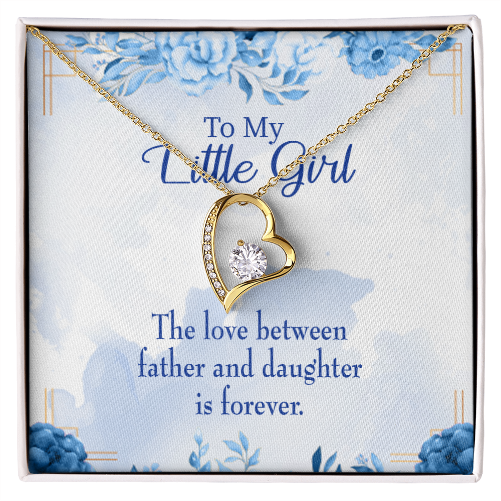 To My Daughter Love Between Father and Daughter Forever Necklace w Message Card-Express Your Love Gifts
