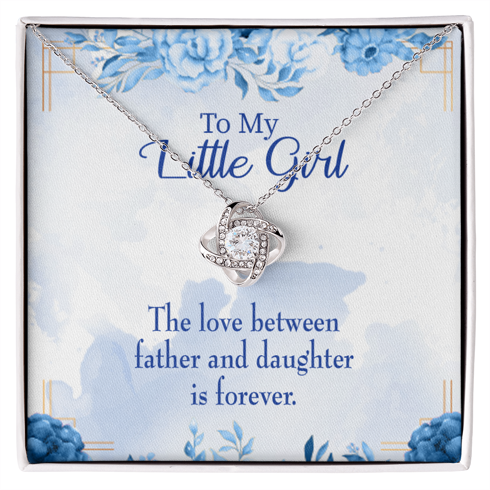 To My Daughter Love Between Father and Daughter Infinity Knot Necklace Message Card-Express Your Love Gifts