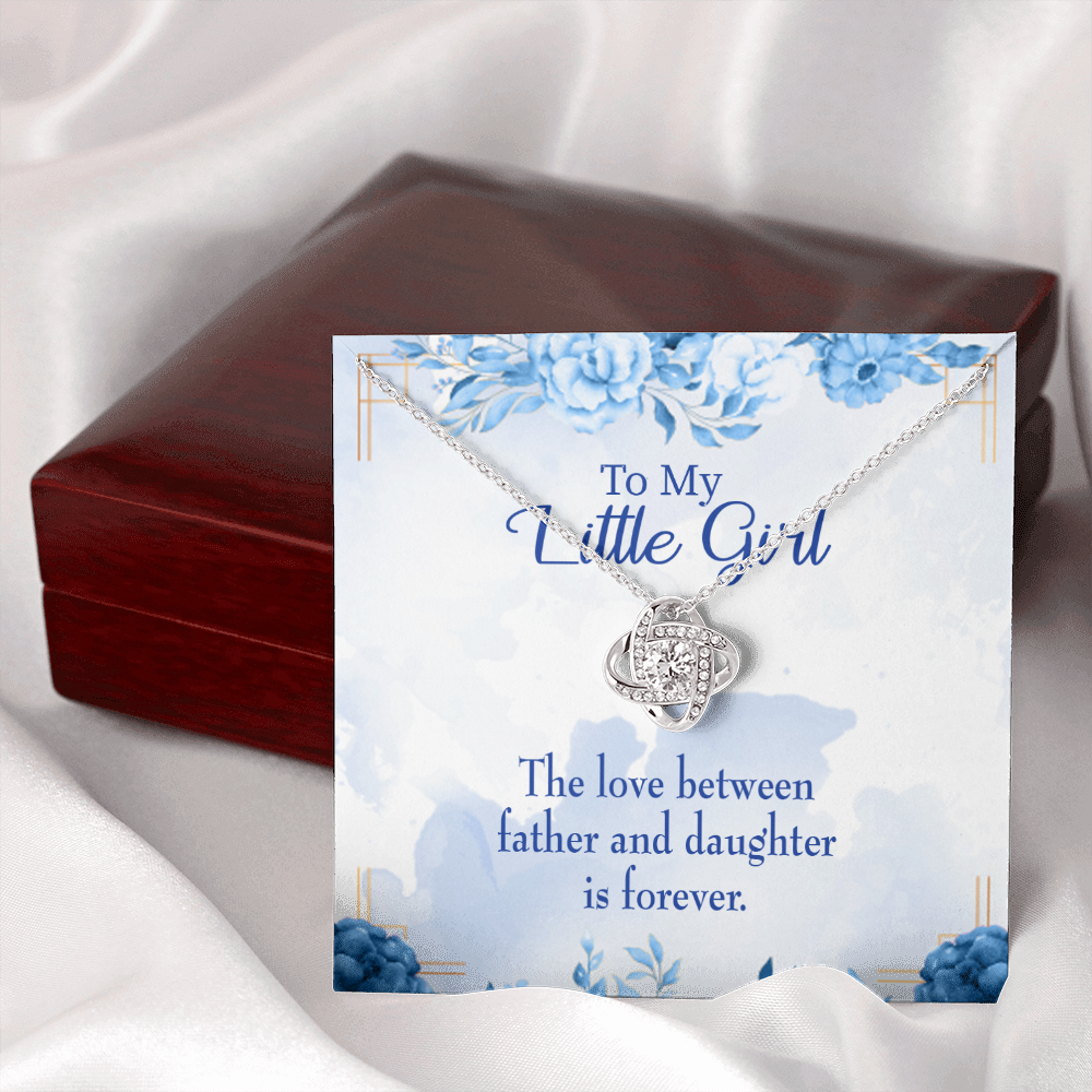 To My Daughter Love Between Father and Daughter Infinity Knot Necklace Message Card-Express Your Love Gifts