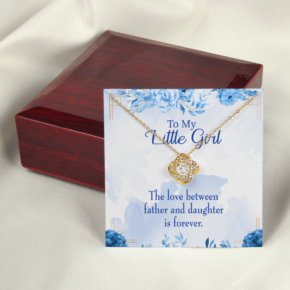 To My Daughter Love Between Father and Daughter Infinity Knot Necklace Message Card-Express Your Love Gifts