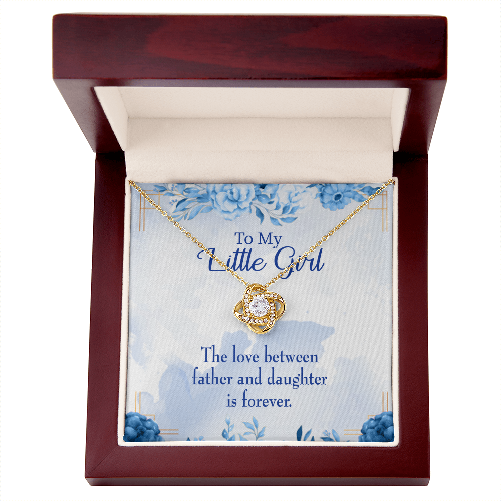 To My Daughter Love Between Father and Daughter Infinity Knot Necklace Message Card-Express Your Love Gifts