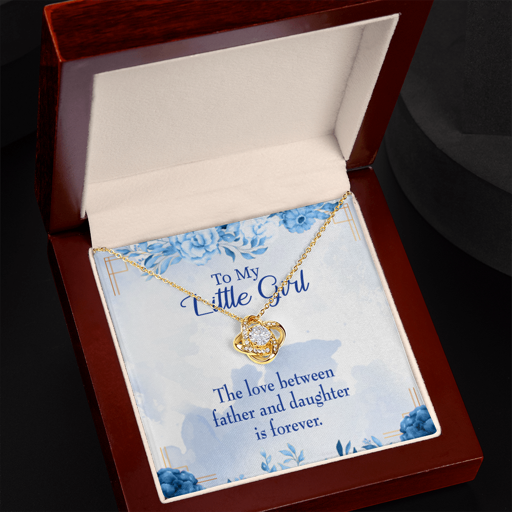 To My Daughter Love Between Father and Daughter Infinity Knot Necklace Message Card-Express Your Love Gifts