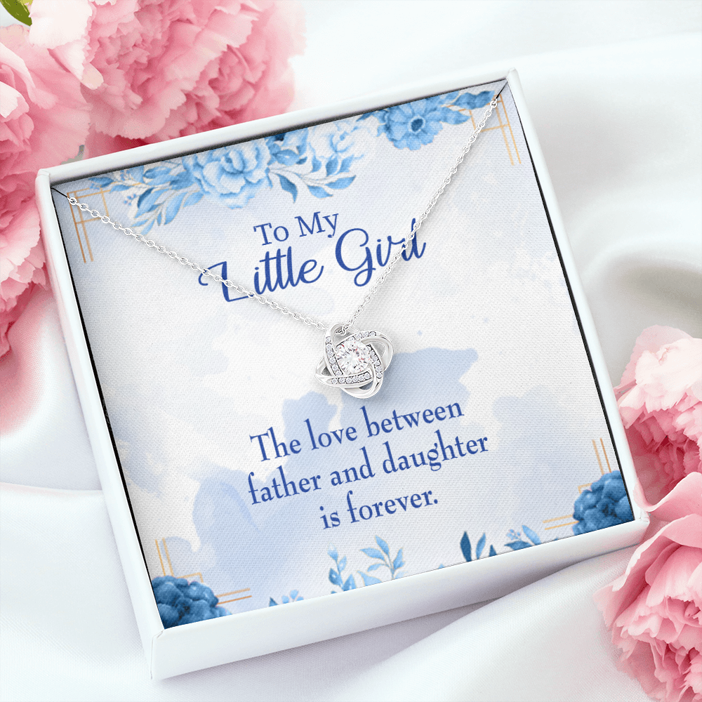 To My Daughter Love Between Father and Daughter Infinity Knot Necklace Message Card-Express Your Love Gifts