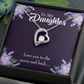 To My Daughter Love You to the Moon and Back Forever Necklace w Message Card-Express Your Love Gifts