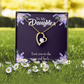 To My Daughter Love You to the Moon and Back Forever Necklace w Message Card-Express Your Love Gifts