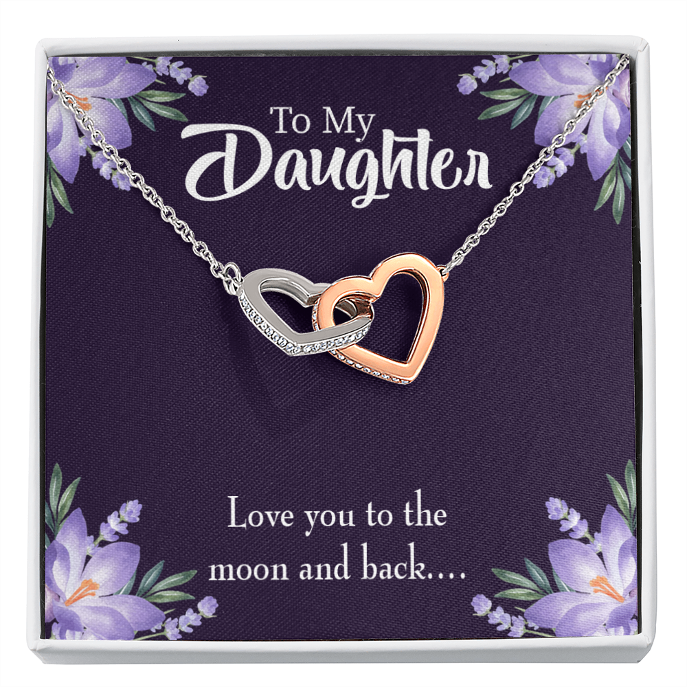 To My Daughter Love You to the Moon and Back Inseparable Necklace-Express Your Love Gifts