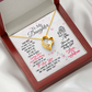 To My Daughter Loving and Breathing Forever Necklace w Message Card-Express Your Love Gifts