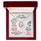 To My Daughter Loving and Breathing Forever Necklace w Message Card-Express Your Love Gifts