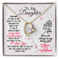To My Daughter Loving and Breathing Forever Necklace w Message Card-Express Your Love Gifts