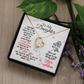 To My Daughter Loving and Breathing Forever Necklace w Message Card-Express Your Love Gifts