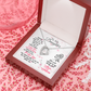 To My Daughter Loving and Breathing Forever Necklace w Message Card-Express Your Love Gifts