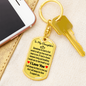 To My Daughter Loving You Keychain Stainless Steel or 18k Gold Dog Tag Keyring-Express Your Love Gifts