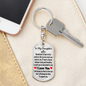 To My Daughter Loving You Keychain Stainless Steel or 18k Gold Dog Tag Keyring-Express Your Love Gifts