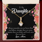 To My Daughter Mom Daughter Always Alluring Ribbon Necklace Message Card-Express Your Love Gifts