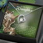 To My Daughter Mom Love You Eternally Forever Necklace w Message Card-Express Your Love Gifts