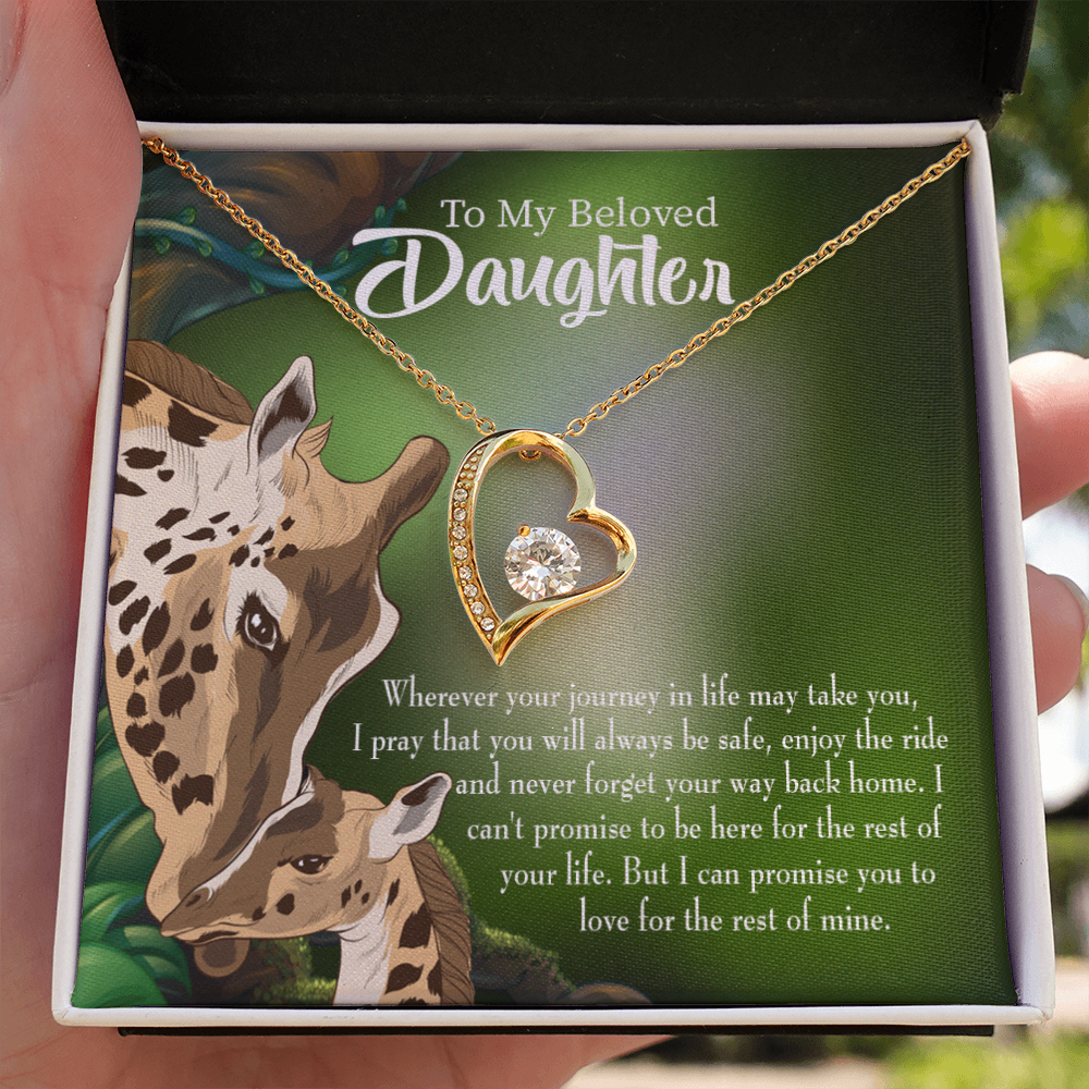 To My Daughter Mom Love You Eternally Forever Necklace w Message Card-Express Your Love Gifts