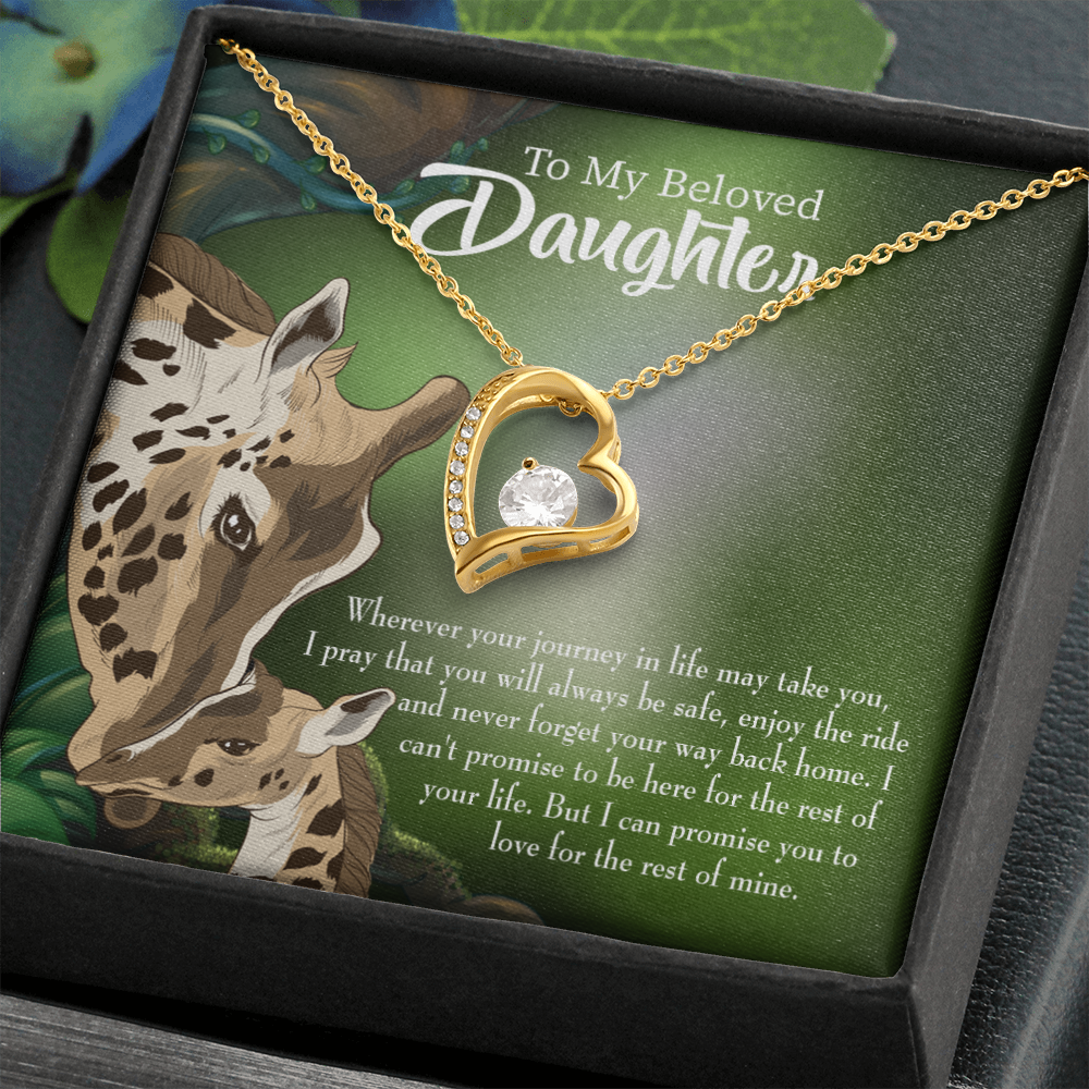 To My Daughter Mom Love You Eternally Forever Necklace w Message Card-Express Your Love Gifts
