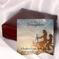 To My Daughter Mom's Little Girl Bestfriend Alluring Ribbon Necklace Message Card-Express Your Love Gifts