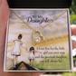 To My Daughter Mom's Precious Daughter Forever Necklace w Message Card-Express Your Love Gifts
