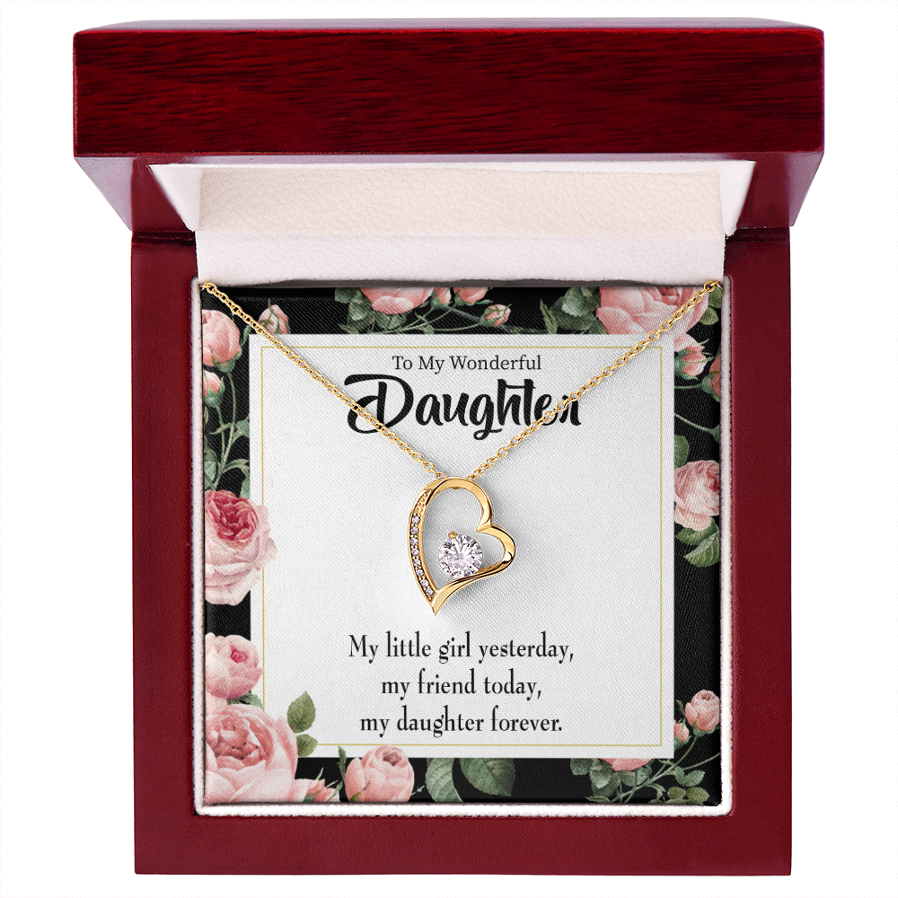 To My Daughter My Girl Friend and Daughter Forever Necklace w Message Card-Express Your Love Gifts