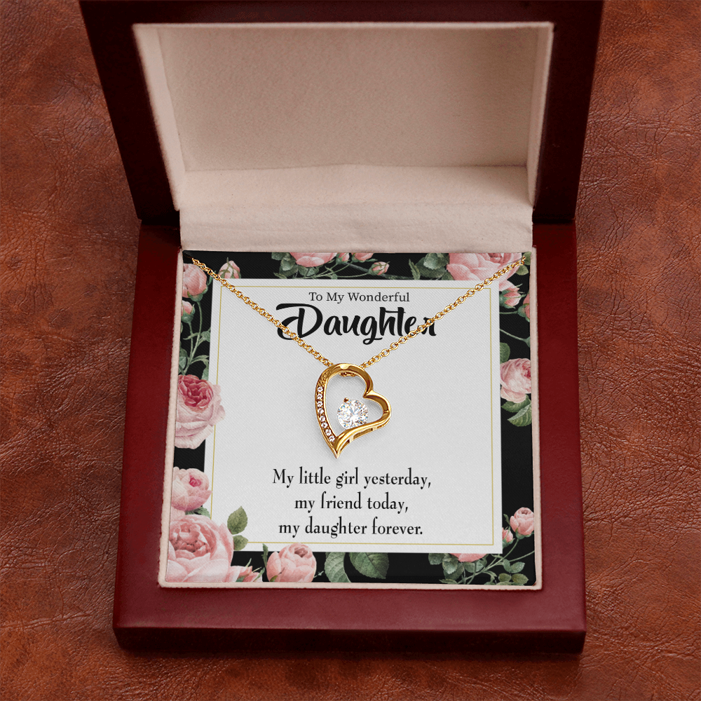 To My Daughter My Girl Friend and Daughter Forever Necklace w Message Card-Express Your Love Gifts