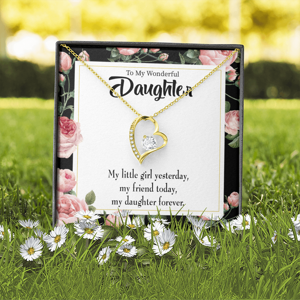 To My Daughter My Girl Friend and Daughter Forever Necklace w Message Card-Express Your Love Gifts