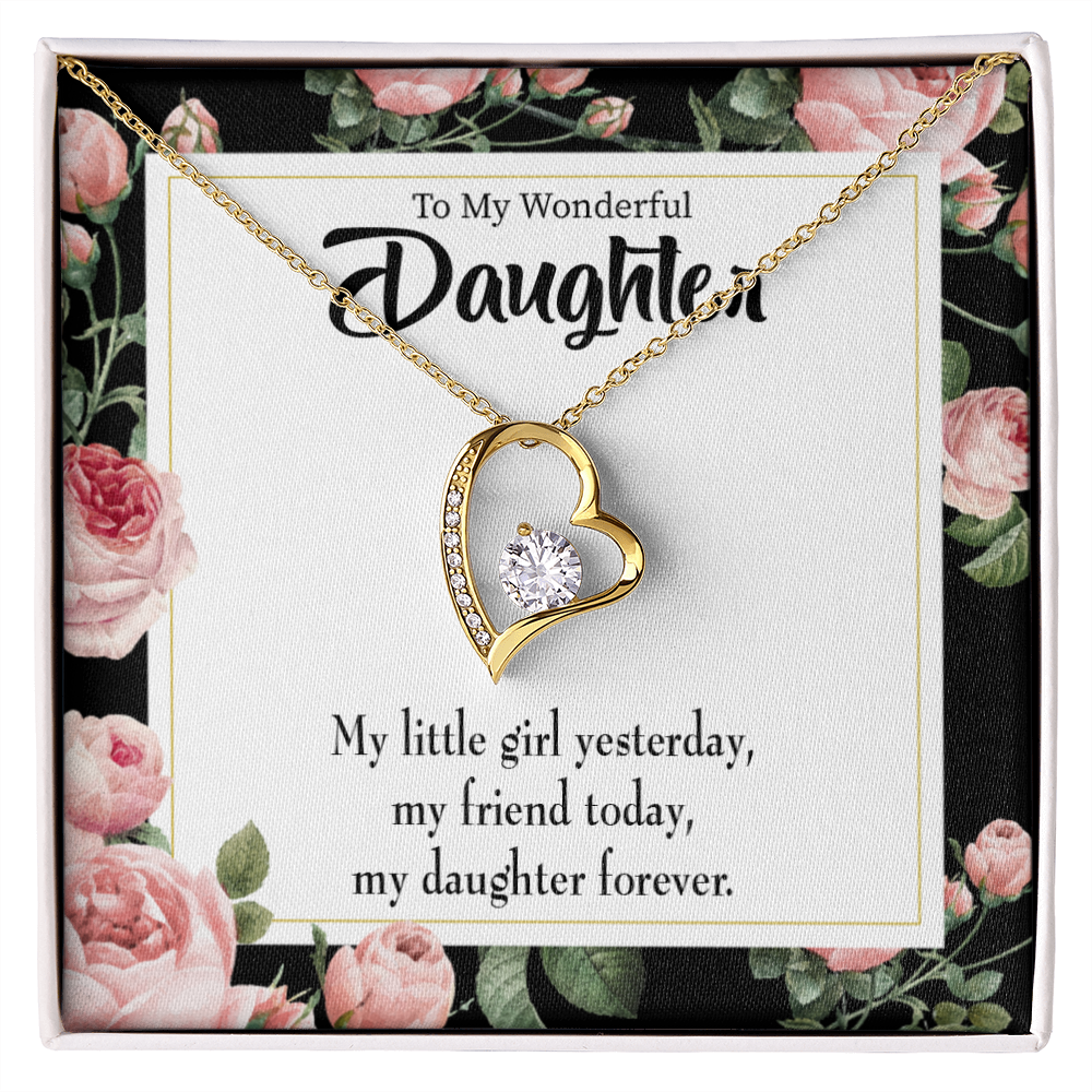 To My Daughter My Girl Friend and Daughter Forever Necklace w Message Card-Express Your Love Gifts