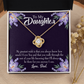 To My Daughter My Greatest Wish From Dad Infinity Knot Necklace Message Card-Express Your Love Gifts