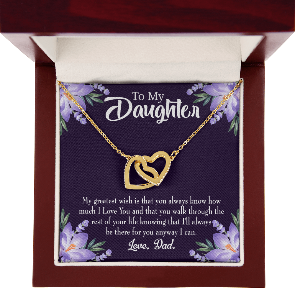 To My Daughter My Greatest Wish From Dad Inseparable Necklace-Express Your Love Gifts