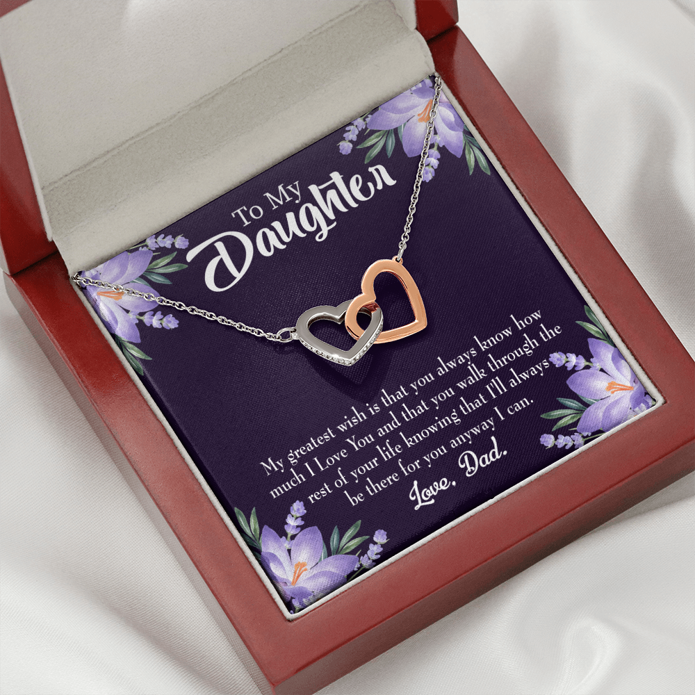 To My Daughter My Greatest Wish From Dad Inseparable Necklace-Express Your Love Gifts