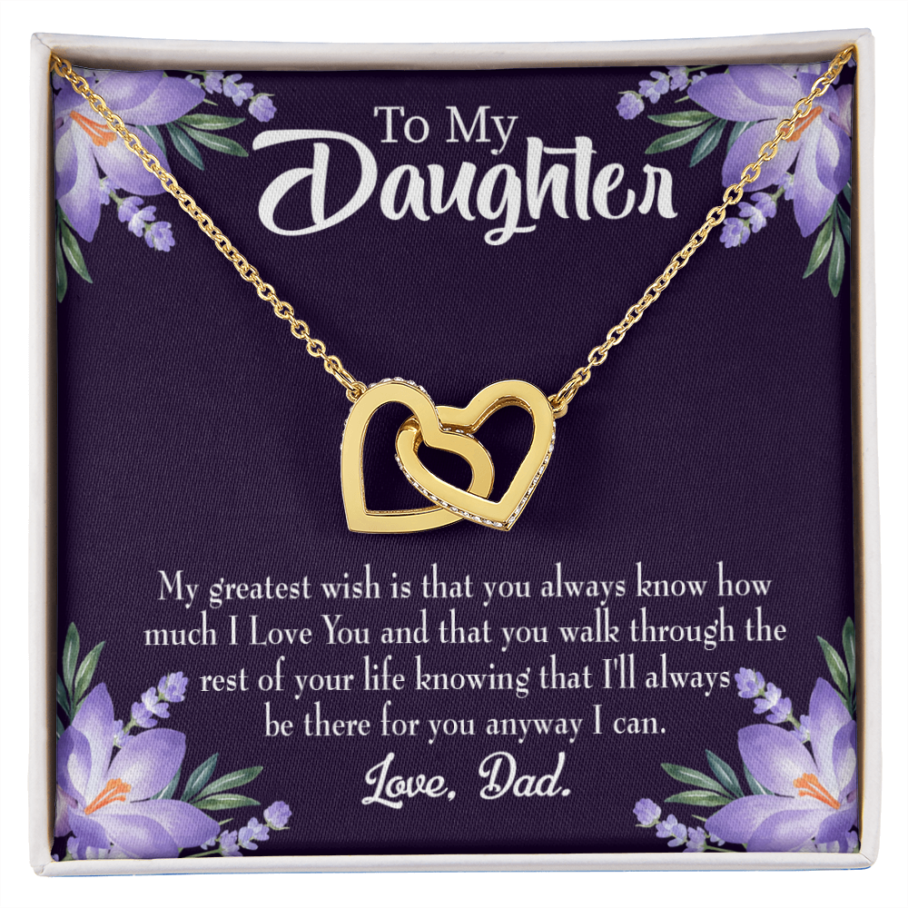 To My Daughter My Greatest Wish From Dad Inseparable Necklace-Express Your Love Gifts