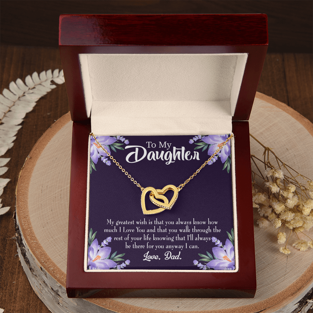 To My Daughter My Greatest Wish From Dad Inseparable Necklace-Express Your Love Gifts
