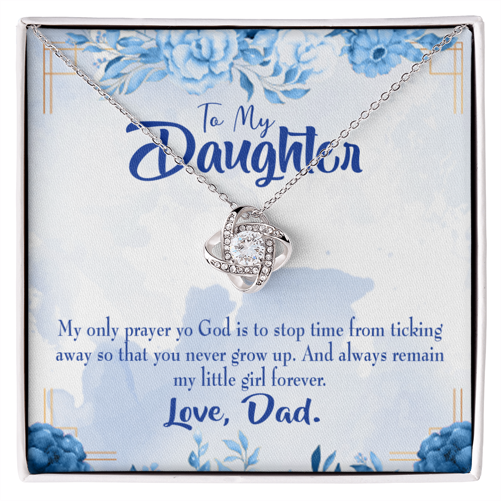 To My Daughter My Little Girl From Dad Infinity Knot Necklace Message Card-Express Your Love Gifts