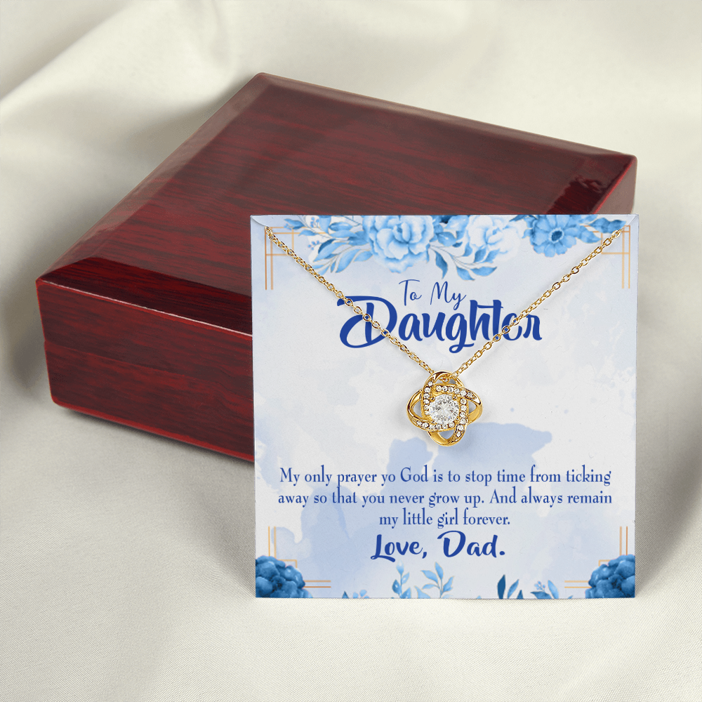 To My Daughter My Little Girl From Dad Infinity Knot Necklace Message Card-Express Your Love Gifts