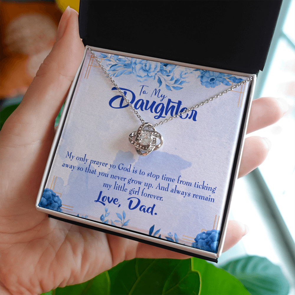 To My Daughter My Little Girl From Dad Infinity Knot Necklace Message Card-Express Your Love Gifts