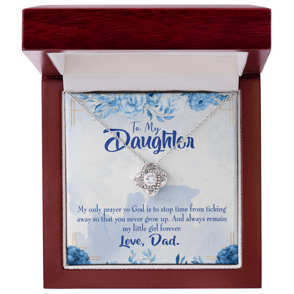 To My Daughter My Little Girl From Dad Infinity Knot Necklace Message Card-Express Your Love Gifts