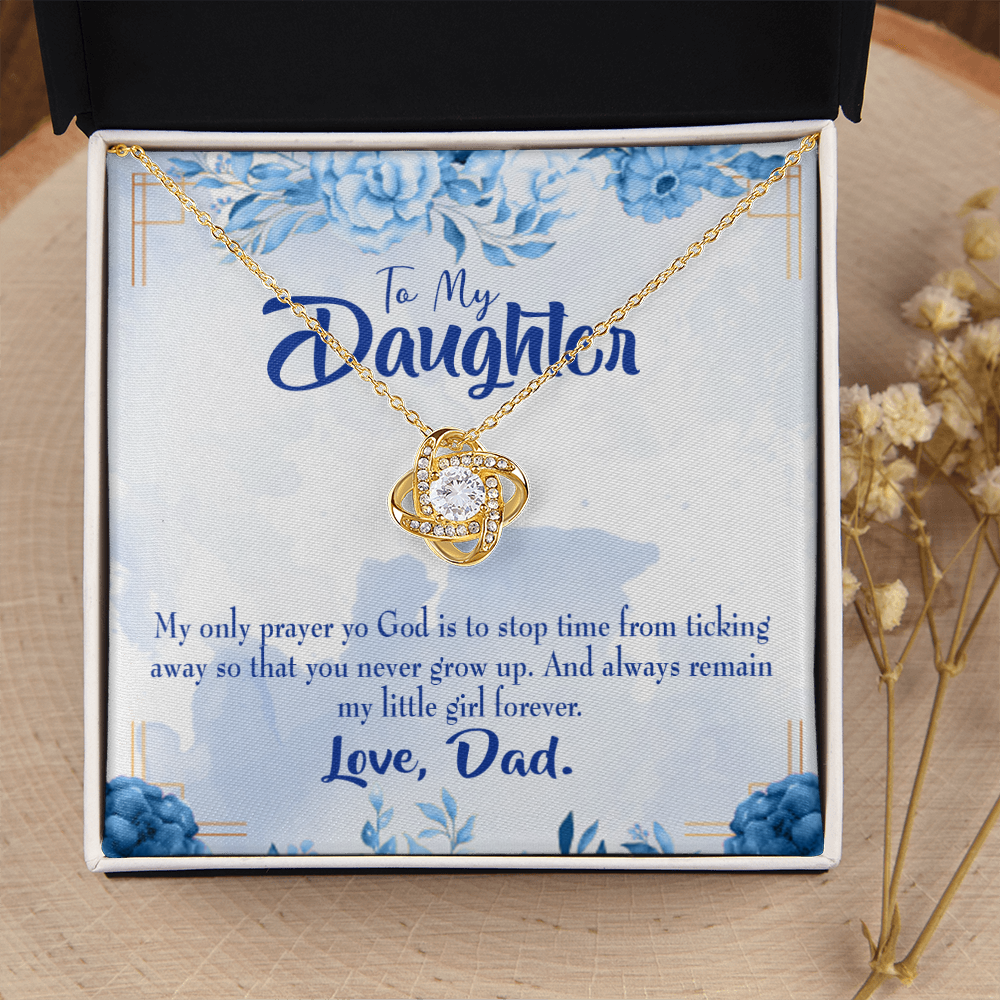 To My Daughter My Little Girl From Dad Infinity Knot Necklace Message Card-Express Your Love Gifts