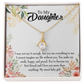 To My Daughter My Sweet Baby Girl Alluring Ribbon Necklace Message Card-Express Your Love Gifts