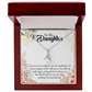 To My Daughter My Sweet Baby Girl Alluring Ribbon Necklace Message Card-Express Your Love Gifts