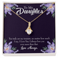 To My Daughter My Treasure Alluring Ribbon Necklace Message Card-Express Your Love Gifts