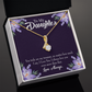 To My Daughter My Treasure Alluring Ribbon Necklace Message Card-Express Your Love Gifts