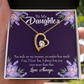 To My Daughter My Treasure Forever Necklace w Message Card-Express Your Love Gifts