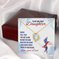 To My Daughter Near or Far Military Daughter From Dad Forever Necklace w Message Card-Express Your Love Gifts