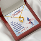To My Daughter Near or Far Military Daughter From Dad Forever Necklace w Message Card-Express Your Love Gifts