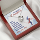 To My Daughter Near or Far Military Daughter From Dad Forever Necklace w Message Card-Express Your Love Gifts
