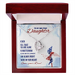 To My Daughter Near or Far Military Daughter From Dad Forever Necklace w Message Card-Express Your Love Gifts