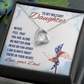 To My Daughter Near or Far Military Daughter From Dad Forever Necklace w Message Card-Express Your Love Gifts