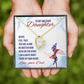 To My Daughter Near or Far Military Daughter From Dad Forever Necklace w Message Card-Express Your Love Gifts