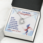 To My Daughter Near or Far Military Daughter From Dad Forever Necklace w Message Card-Express Your Love Gifts
