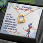 To My Daughter Near or Far Military Daughter From Dad Forever Necklace w Message Card-Express Your Love Gifts